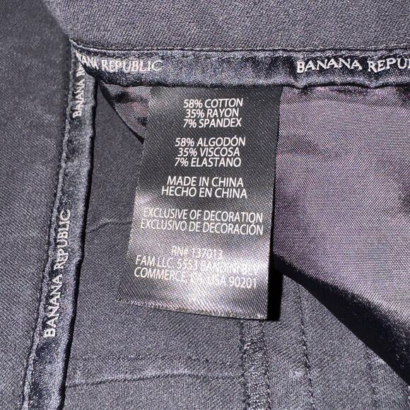 Banana Republic Women’s Slim-Fit Black Pants Size 8 Stretch - Picture 7 of 7